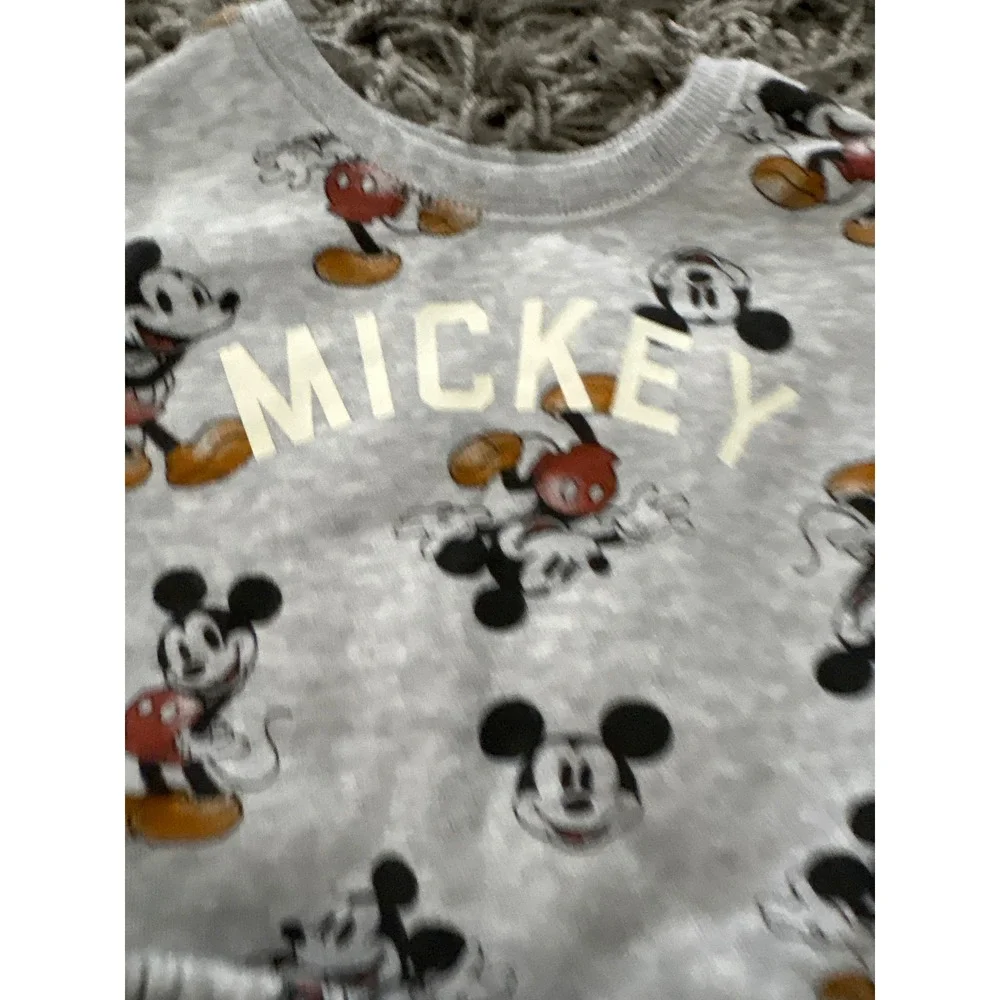 Disney Jumping Beans Mickey Mouse Gray Fleece Sweatshirt & Joggers Set Newborn